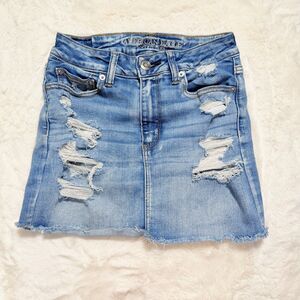 American Eagle Next Level Stretch denim mini skirt